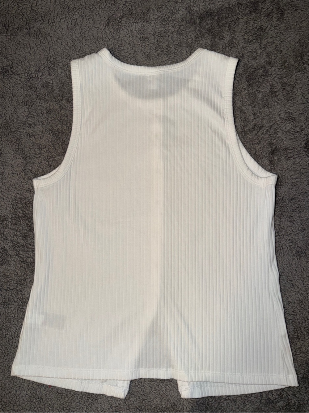 Womens Ribbed Button-Front Vest - Picture 3 of 3